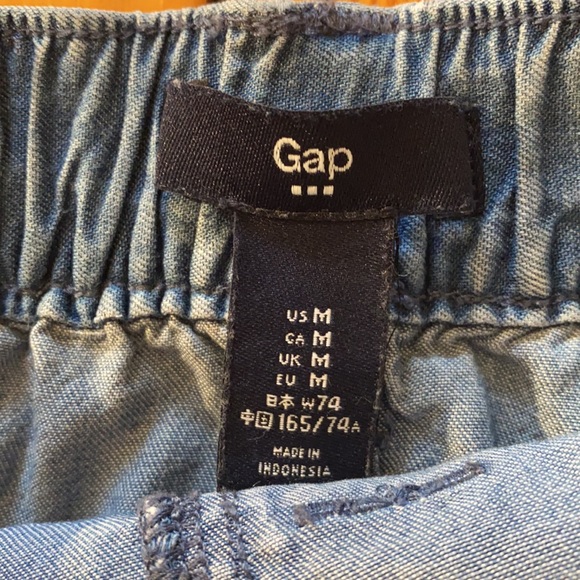 Gap US size M button up draw string denim skirt - Picture 5 of 6